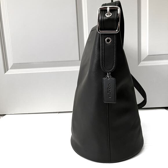 Coach Peanuts Snoopy Bleecker Duffle - Black Leather Crossbody Shoulder Limited - Picture 5 of 16